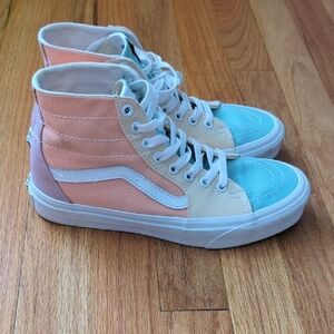 Vans Pastel Color Block High-Top Sneakers Women's 7.5